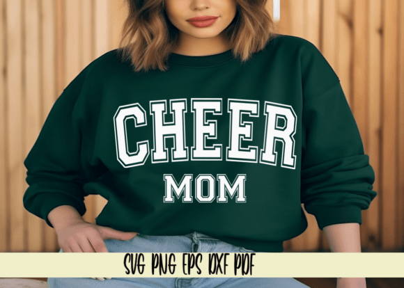 Cheer Mom Varsity Curved: Black & White Design Review