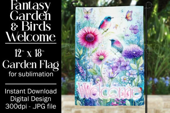 Fantasy Birds Garden Flag Sublimation 1 Review