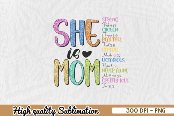 Mom Strong Love PNG for Real Embroidery Projects