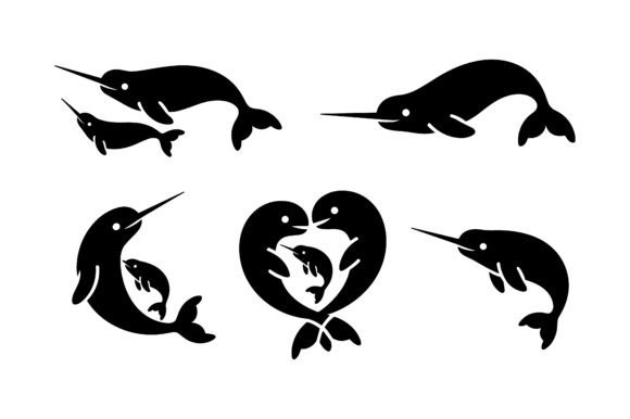 Narwhal Family Vector Silhouette: A Designer’s Honest Take for Real Embroidery Use
