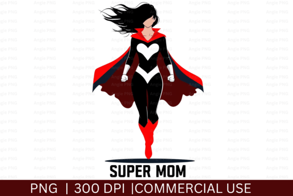Super Mom PNG, Mother's Day