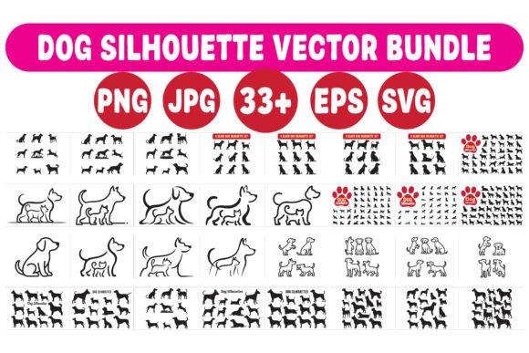 Working with the Dog Silhouette Vector Bundle